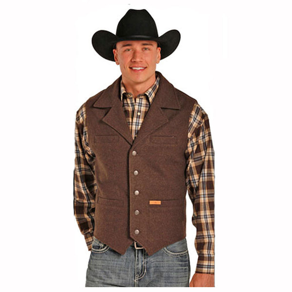 98-1176 Powder River Montana Wool Heather Men's Vest Great Colors