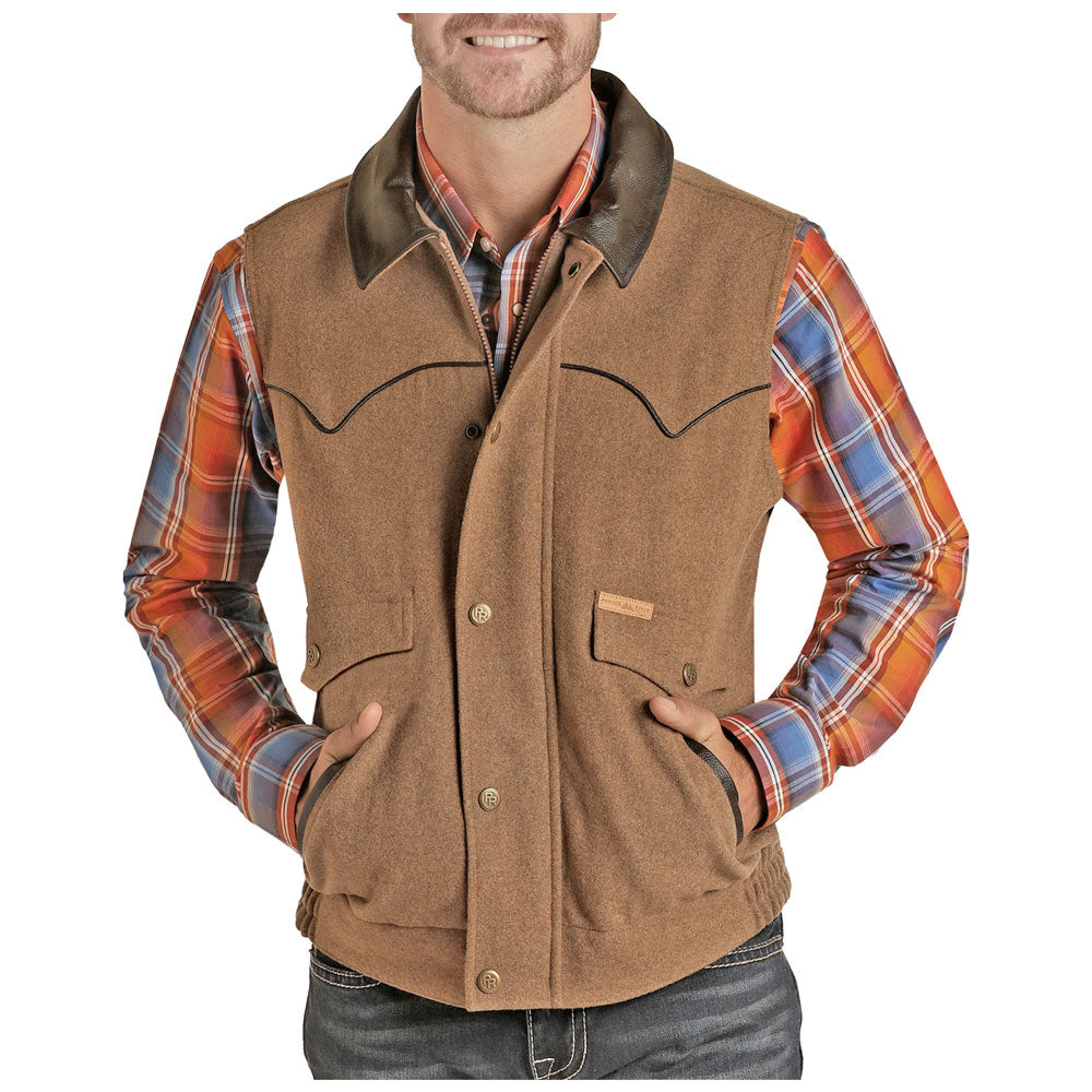 Wool Cowboy Jackets Mens Powder River Montana Wool Vest Men's Wool