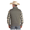 98B6675 Powder River Men's Concealed Carry Quilted Vest Grey