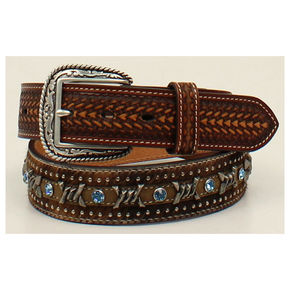 A1027202 Ariat Men's Western Belt with Turquoise Colored Gems