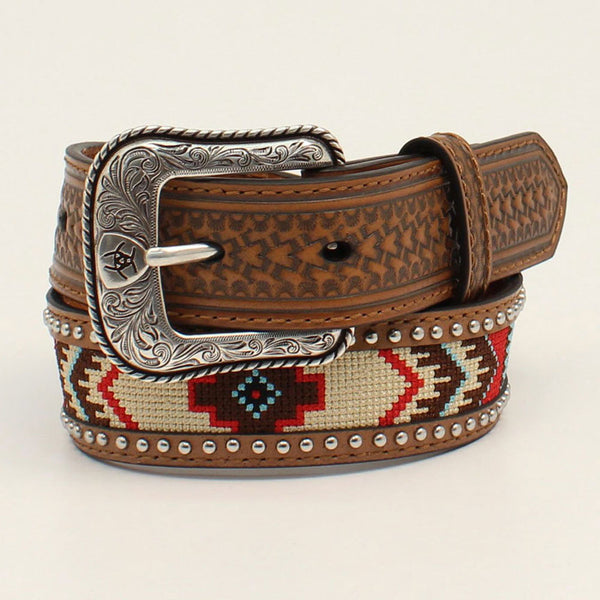 A1307108 Ariat Boys Southwest Design Embroidered Inlay Belt