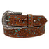 A1534108 Ariat Women's 1 1/2" Floral Overlay Turquoise Belt