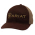 A300044002 Ariat Men's Embroidered Logo Ball Cap Brown and Khaki