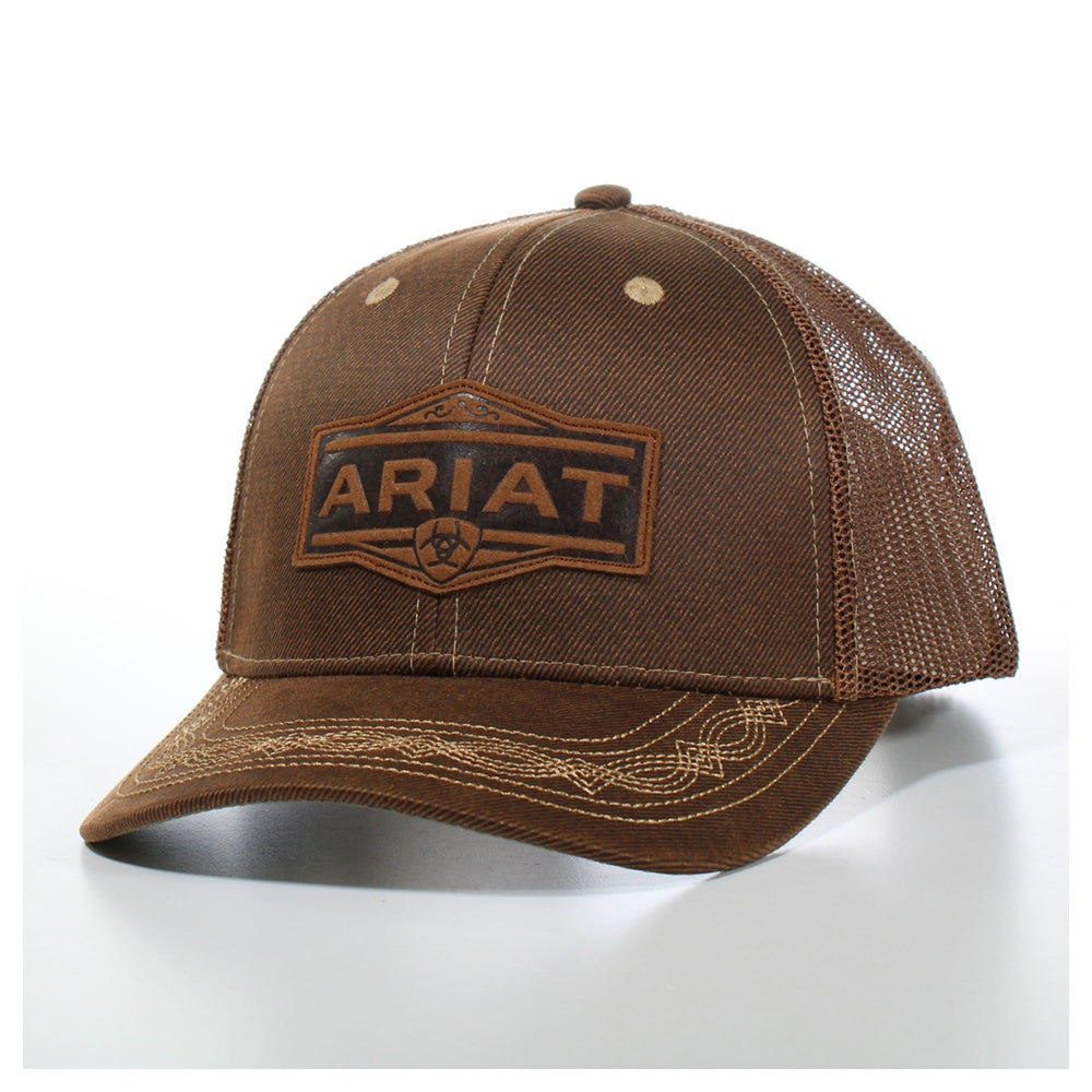 A300062902 Ariat Mens Vintage Logo Brown Cap