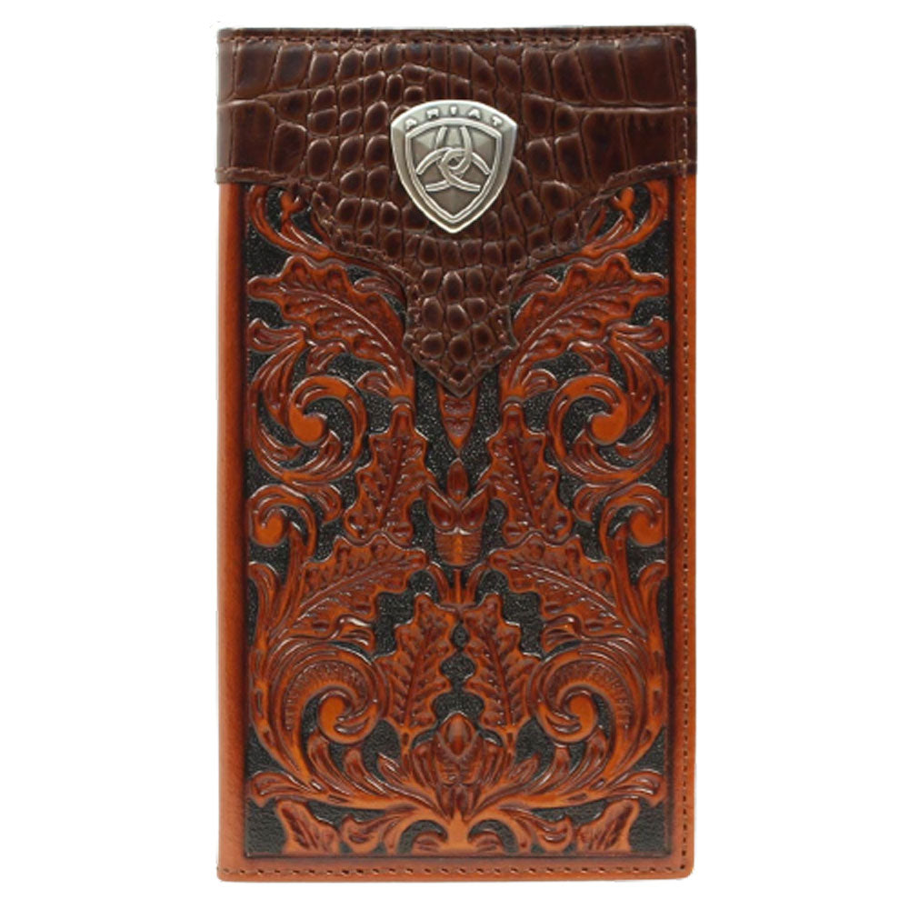 A3516208 Ariat Mens Premium Brand Leather Rodeo Wallet