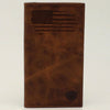 A3545802 Ariat Men's Rodeo Distressed Stitched USA Flag Logo Shield Wallet