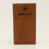 A3548044 Ariat Men's Embossed Logo Brown Rodeo Wallet