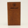 A3548044 Ariat Men's Embossed Logo Brown Rodeo Wallet