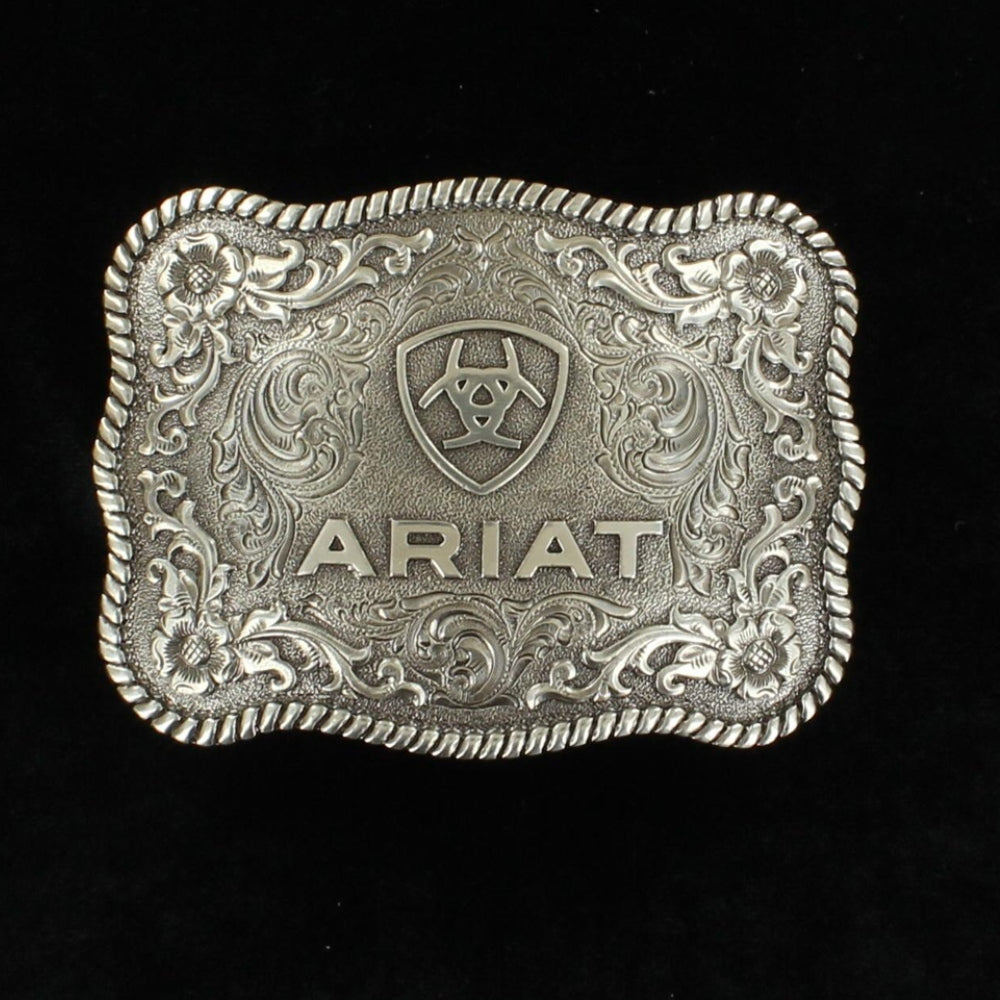 A37006 Ariat Antique Silver Rectangle Belt Buckle