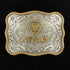 A37007 Ariat Antique Silver and Gold Oval Belt Buckle