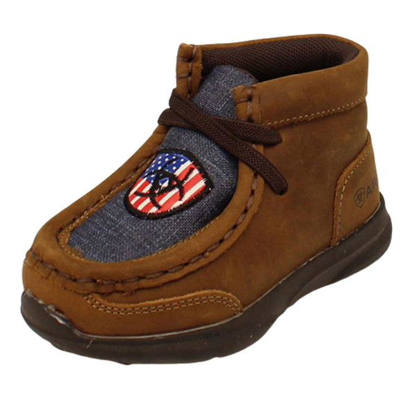 Ariat Lil Stompers USA Toddler Casual Western Brown Shoe A443001602
