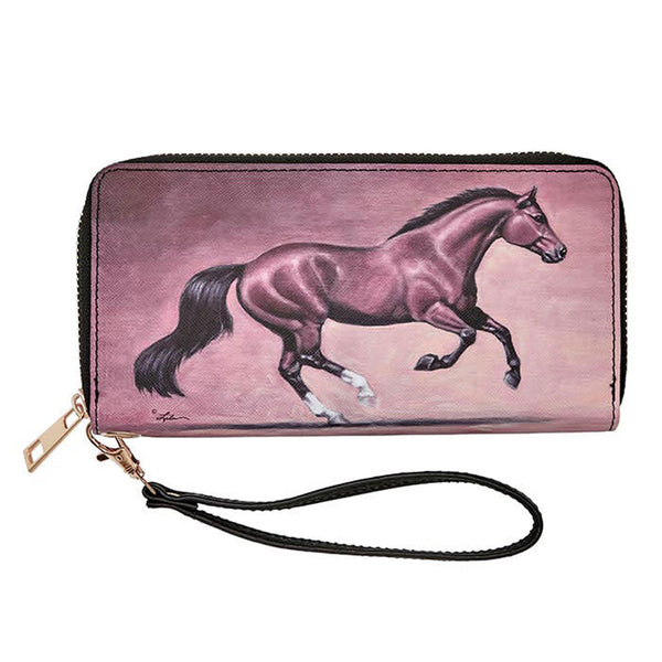 A483 Kelley and Company Horse Clutch Wallet - Bay