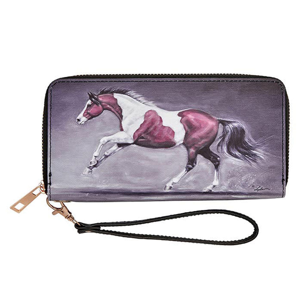 A484 Kelley and Company Horse Clutch Wallet - Paint