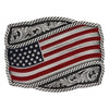 A590P Montana Silversmiths Classic Painted Waving American Flag Attitude Buckle