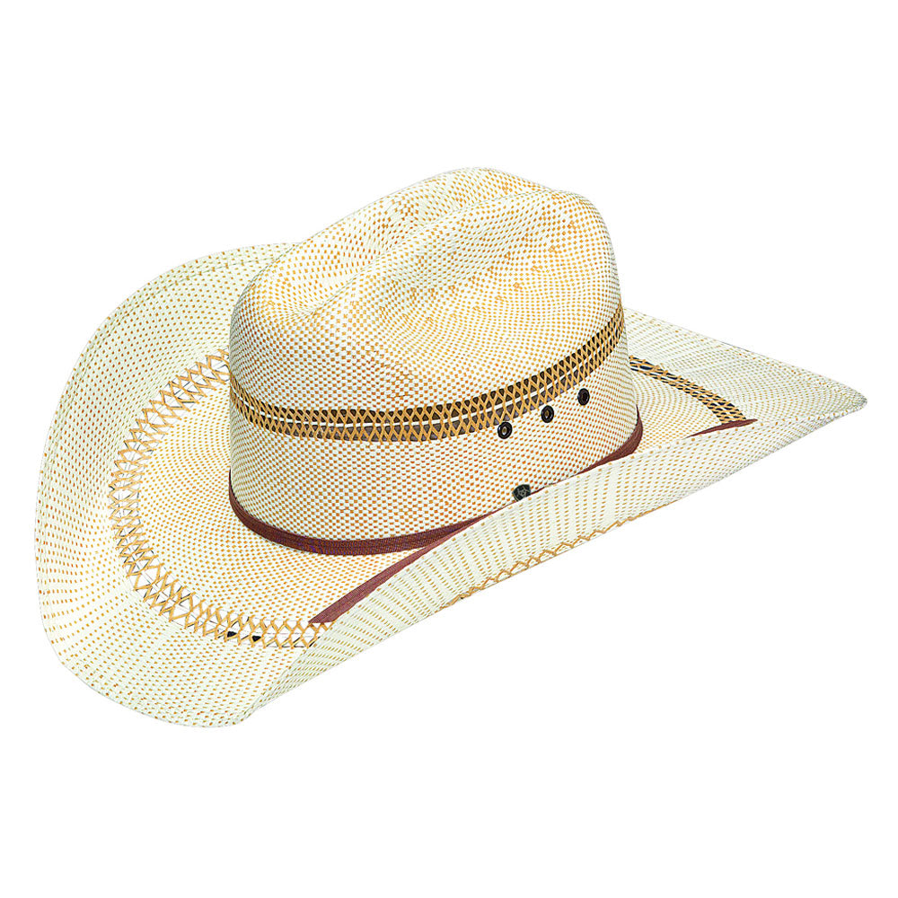A73124 Ariat Bangora Straw 2 Cord Golden Brown Band Western Cowboy Hat