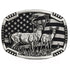 A785S Montana Silver Matched Pair Deer Attitude Buckle