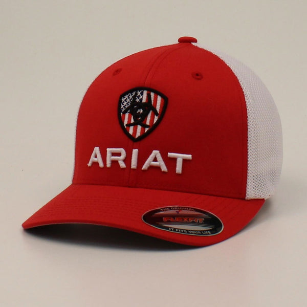A300035004 Ariat Men's USA Shield Red Cap