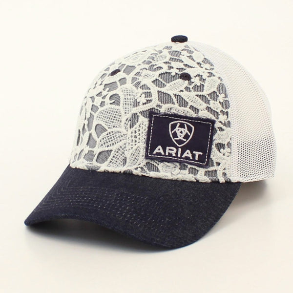 A300017820 Ariat Ladies Lace Overlay Denim Embroidery Cap