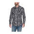 B2S1296  Rock & Roll Denim Men's Aztec Black and White Print Long Sleeve Western Snap Shirt