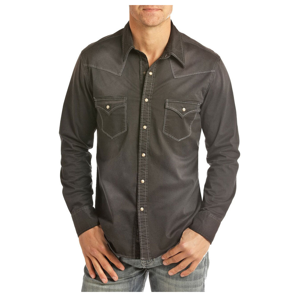 B2S6461 Rock & Roll Cowboy Men's Long Sleeve Western Snap Shirt