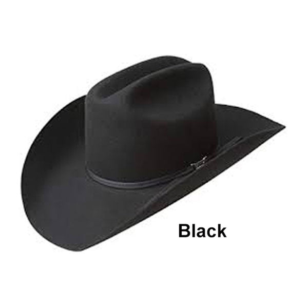 Bailey Eddy Brothers Bandit Western Cowboy Hat - Black Wool Felt
