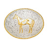 C01574 Crumrine Oval Paint Horse Belt Buckle