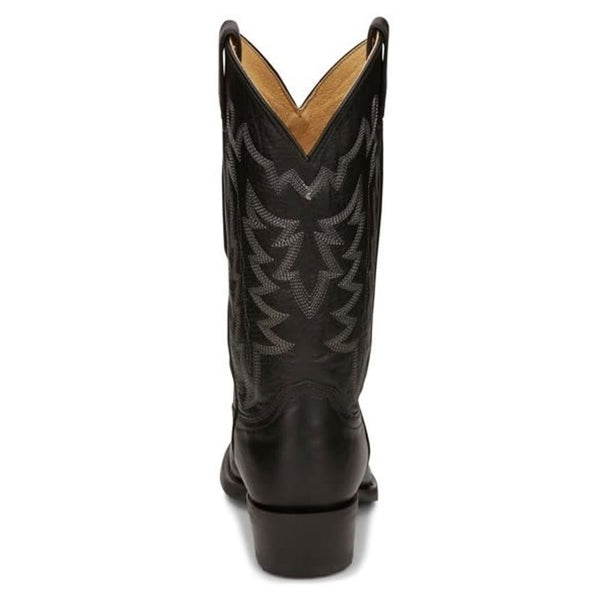 CJ2001 Justin Men's Hayne Black Cowhide Leather Western Boot - Round Toe