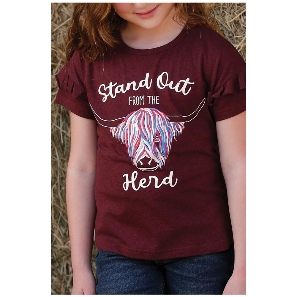 CTK8550002 Cruel Girl Girls' Short Sleeve STAND OUT FROM THE HERD Tee