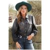 CTW7383001 Cruel Women's Long Sleeve Black Chambray Western Snap Shirt