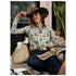 CTW7398002 Cruel Women's Long Sleeve Light Green Western Print Snap Shirt