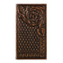 D250004402 3D Rodeo Wallet Floral Basketweavw Brown
