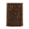 D250004602 3D Trifold Wallet Floral Basketweave - Brown