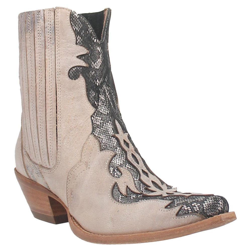 DP4208 Dan Post Ladies SHAY Western Cowboy Boot Booties- Bone