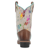 DPC2908 Dan Post Childs Rumi Brown Leather Boot w/Rainbow Splatter Hide