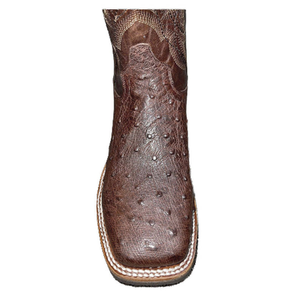 DPP5711 Dan Post Men's Square Toe Premium Ostrich Quill Leather Western Boots