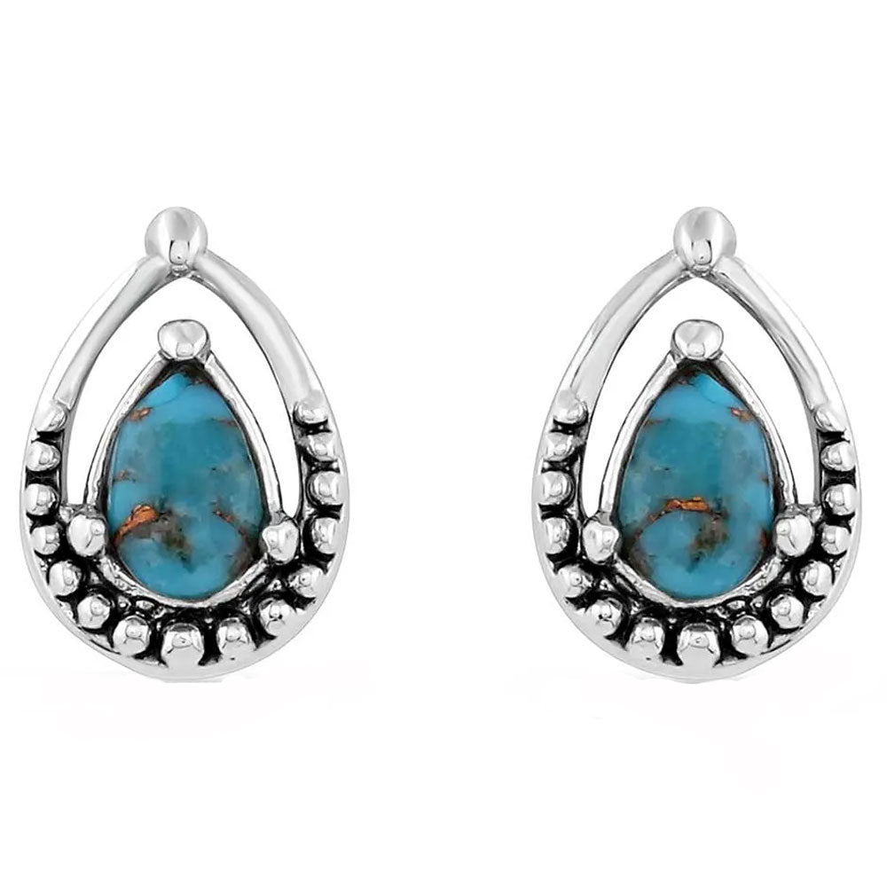ER5123 Montana Silversmiths Touch of Turquoise Teardrop Earrings
