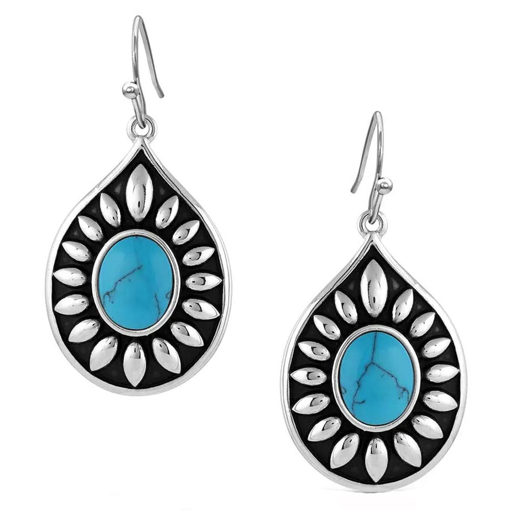 ER5130 Montana Silversmiths Beaming Turquoise Earrings