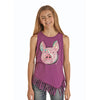 G1-8125 Rock & Roll Cowgirl Pig Tank with Fringe - Grape