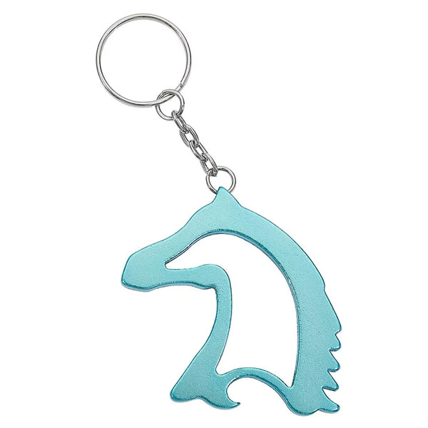 GG820TQ Horse Head Key Chain Bottle Opener- Turquoise AWST