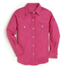 GW1003K Wrangler Girls' Hot Snap Long Sleeve Western Shirt