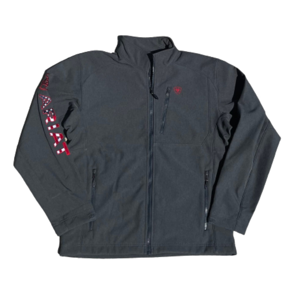 10041616 Ariat Men's Logo 2.0 Softshell Jacket - Charcoal / Americana