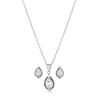 JS5487 Montana Silversmiths First Light Crystal Teardrop Jewelry Set