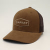 A300013802 Ariat Men's Brown FlexFit110 Logo Snap Back Cap