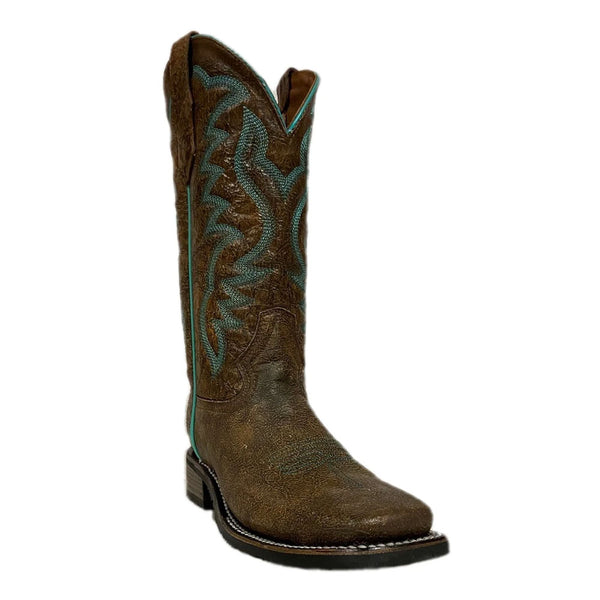 L5722 Circle G by Corral Women's Peanut Embroidery Wide Square Toe Western Boots