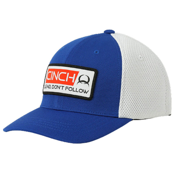 MCC0653314 Cinch Men's Fitted Royal and White Logo Baseball Cap