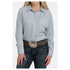MSW9163004 Cinch Women's ArenaFlex Long Sleeve Button Down Shirt - Light Blue Print