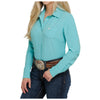 MSW9163007 Cinch Women's ArenaFlex Long Sleeve Shirt - Turquoise