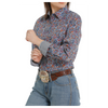 MSW9164195 Cinch Women's Long Sleeve Medallion Multicolor Print Button Shirt