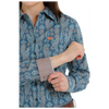 MSW9164197 Cinch Women's Long Sleeve Western Button Shirt - Blue Paisley