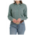 MSW9164200 Cinch Women's Long Sleeve Green Print Western Button Shirt